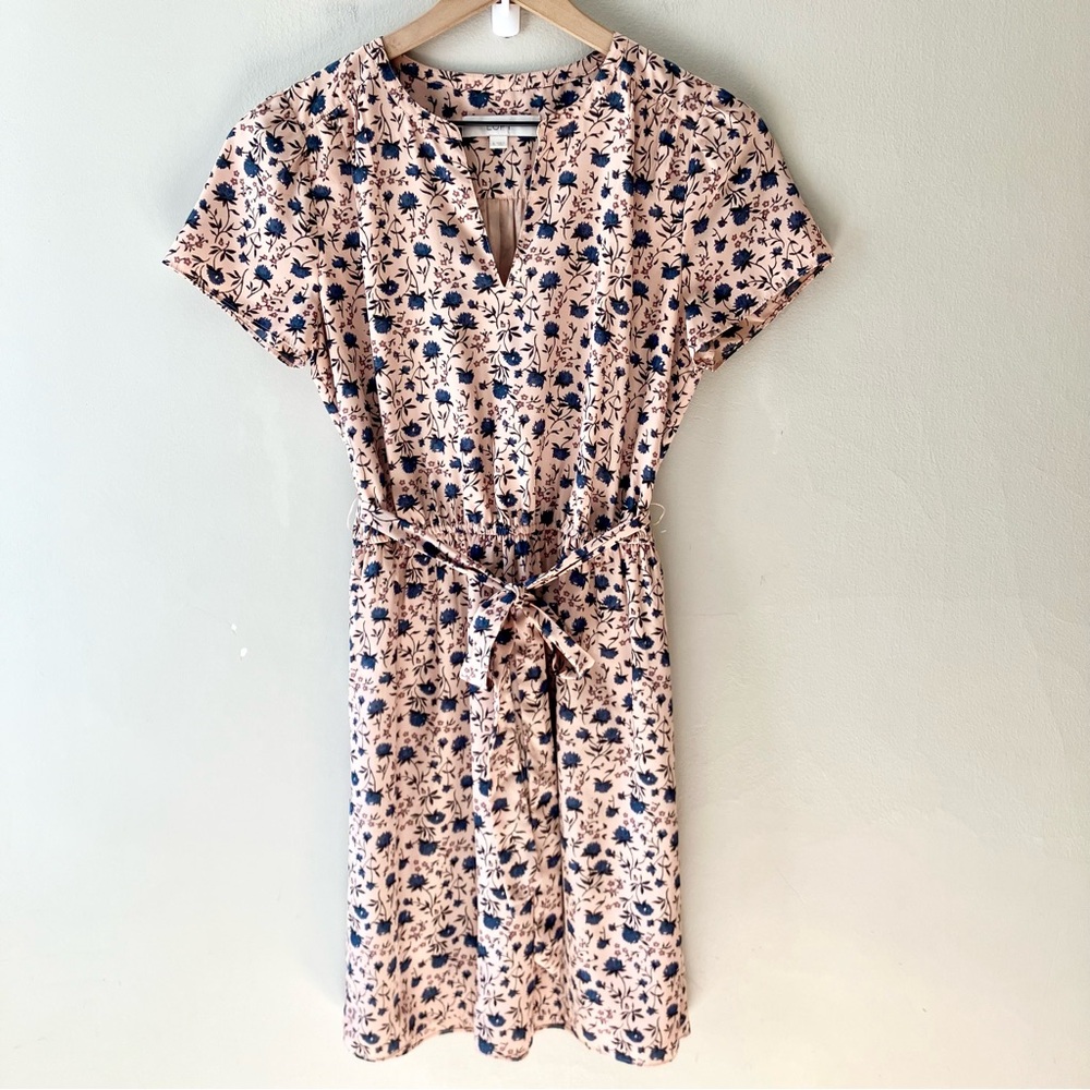 LOFT Vintage Floral Short Sleeve Dress